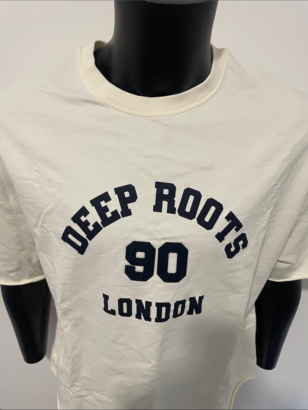 Zara Cream Graphic Tee with Black Print